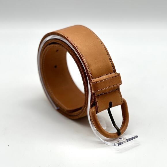 VINTAGE BANANA REPUBLIC Leather Belt Womens XS Saddle Tan Brown 28" Waist - Picture 2 of 10